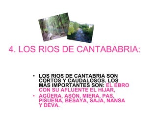 4. LOS RIOS DE CANTABABRIA: ,[object Object],[object Object]