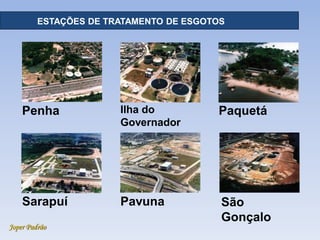 Joper Padrão
RECURSOS HÍDRICOS - DISTRIBUIÇÃOESTAÇÕES DE TRATAMENTO DE ESGOTOS
Penha Ilha do
Governador
Paquetá
PavunaSarapuí São
Gonçalo
 