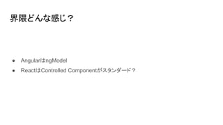 ɤʸФ
 AngularngModel
 ReactControlled ǳǲԱԳ٤`ɣ
 