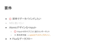 Ҫ
 ? rǥǩ`Хɤ
 MDLʹ
 Atomicǥ<input>
 ? <input>ΥפȤ`ݩ`ͥ
 ? ÿ  optsϥץߥƥ֤
 ? Fluxʥǩ`ե`
 