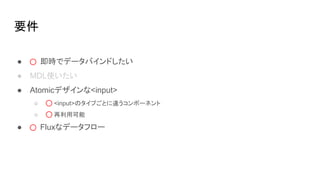 Ҫ
 ? rǥǩ`Хɤ
 MDLʹ
 Atomicǥ<input>
 ? <input>ΥפȤ`ݩ`ͥ
 ? ÿ
 ? Fluxʥǩ`ե`
 