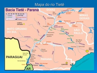 Mapa do rio Tietê  