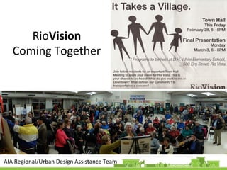 RioVision
Coming Together

AIA Regional/Urban Design Assistance Team

 
