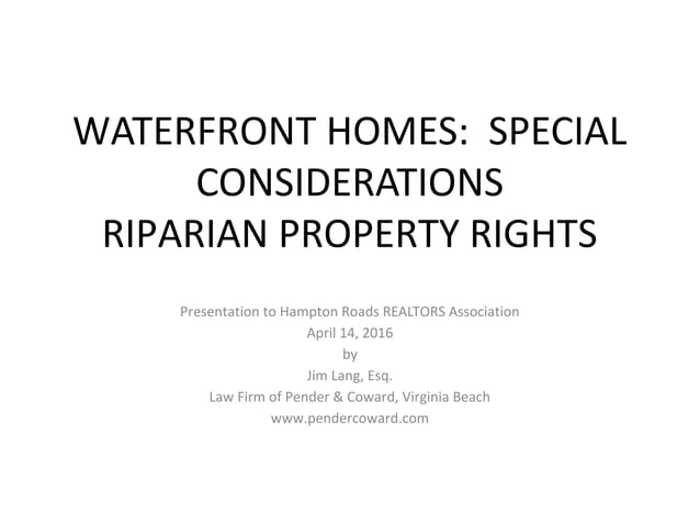 Riparian Property Rights | PPT