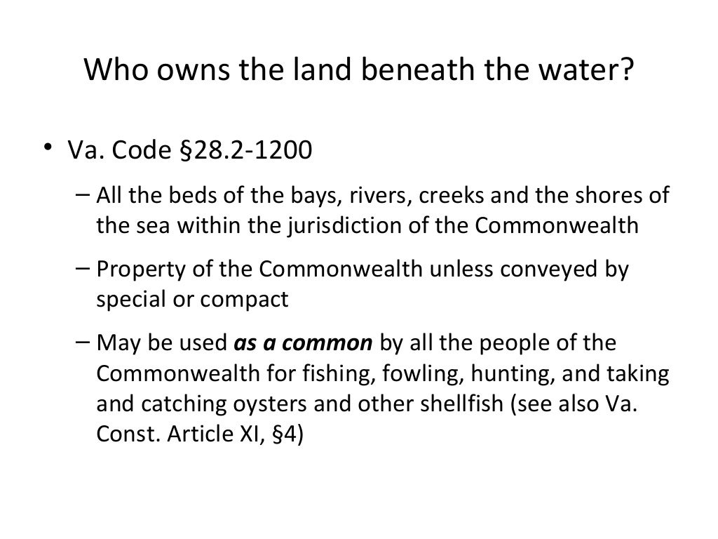 Riparian Property Rights