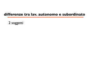 differenze tra lav. autonomo e subordinato

  2 soggetti
 