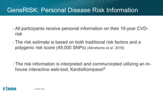 Samuli Ripatti Samuli Ripatti: Polygenic Risk and the GeneRisk Study | PDF