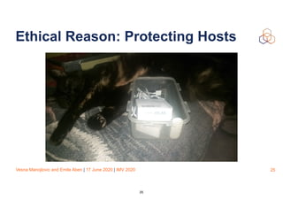 Vesna Manojlovic and Emile Aben | 17 June 2020 | IMV 2020
Ethical Reason: Protecting Hosts
25
25
 