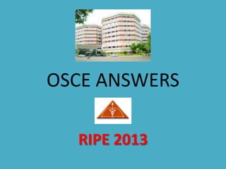 OSCE ANSWERS
RIPE 2013
 