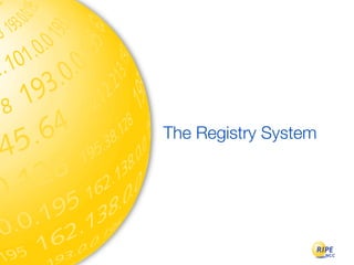 The Registry System
 