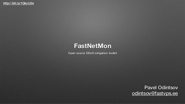 Ripe71 FastNetMon open source DoS / DDoS mitigation Slide 1