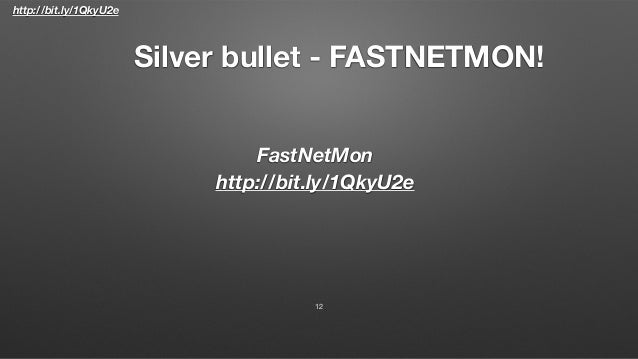 Ripe71 FastNetMon open source DoS / DDoS mitigation Slide 12