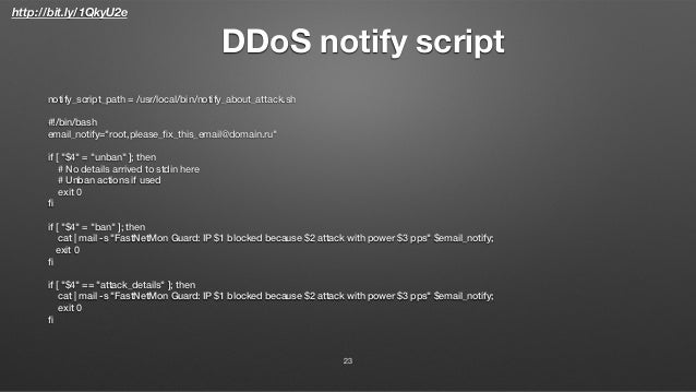 Ripe71 FastNetMon open source DoS / DDoS mitigation Slide 23