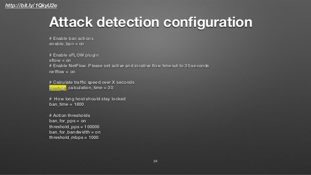 Ripe71 FastNetMon open source DoS / DDoS mitigation Slide 24
