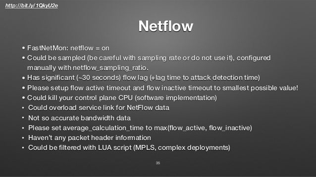 Ripe71 FastNetMon open source DoS / DDoS mitigation Slide 35