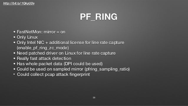 Ripe71 FastNetMon open source DoS / DDoS mitigation Slide 39