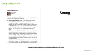 @samnewman
CODE OWNERSHIP
https://martinfowler.com/bliki/CodeOwnership.html
Strong
 