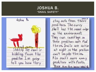 JOSHUA B.
“SNAIL SAFETY”
 