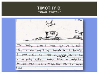 TIMOTHY C.
“SNAIL SWITCH”
 