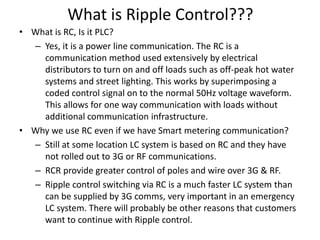 Municipality Ripple Control Ripple Control Receiver | PPTX