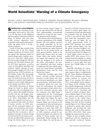 RIPPLEetal-WorldScientists Warning of aClimateEmergency. | PDF