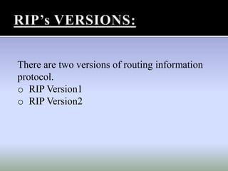 Routing Information Protocol(RIP) | PPT