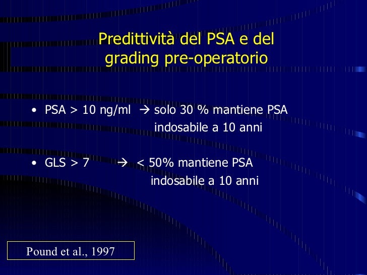 PSA datazione
