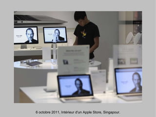 6 octobre 2011, Intérieur d'un Apple Store, Singapour.