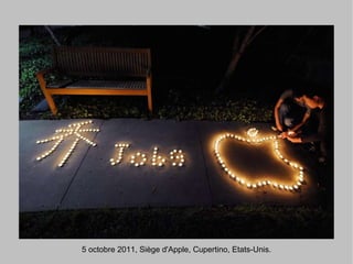 5 octobre 2011, Siège d'Apple, Cupertino, Etats-Unis.