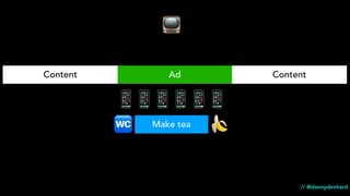 Make tea
AdContent
📺
Content
🚾 🍌
📱📱📱📱📱📱
// @dannydenhard
 