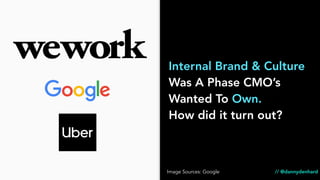 Internal Brand & Culture
Was A Phase CMO’s
Wanted To Own.
How did it turn out?
// @dannydenhardImage Sources: Google
 