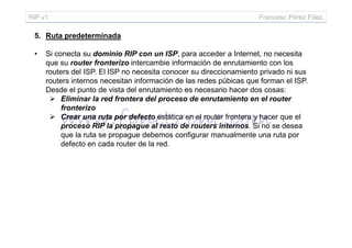 Conceptos y protocolos de enrutamiento: 5. RIPv1 | PDF