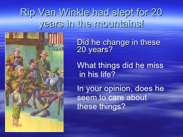 Rip Van Winkle Activity
