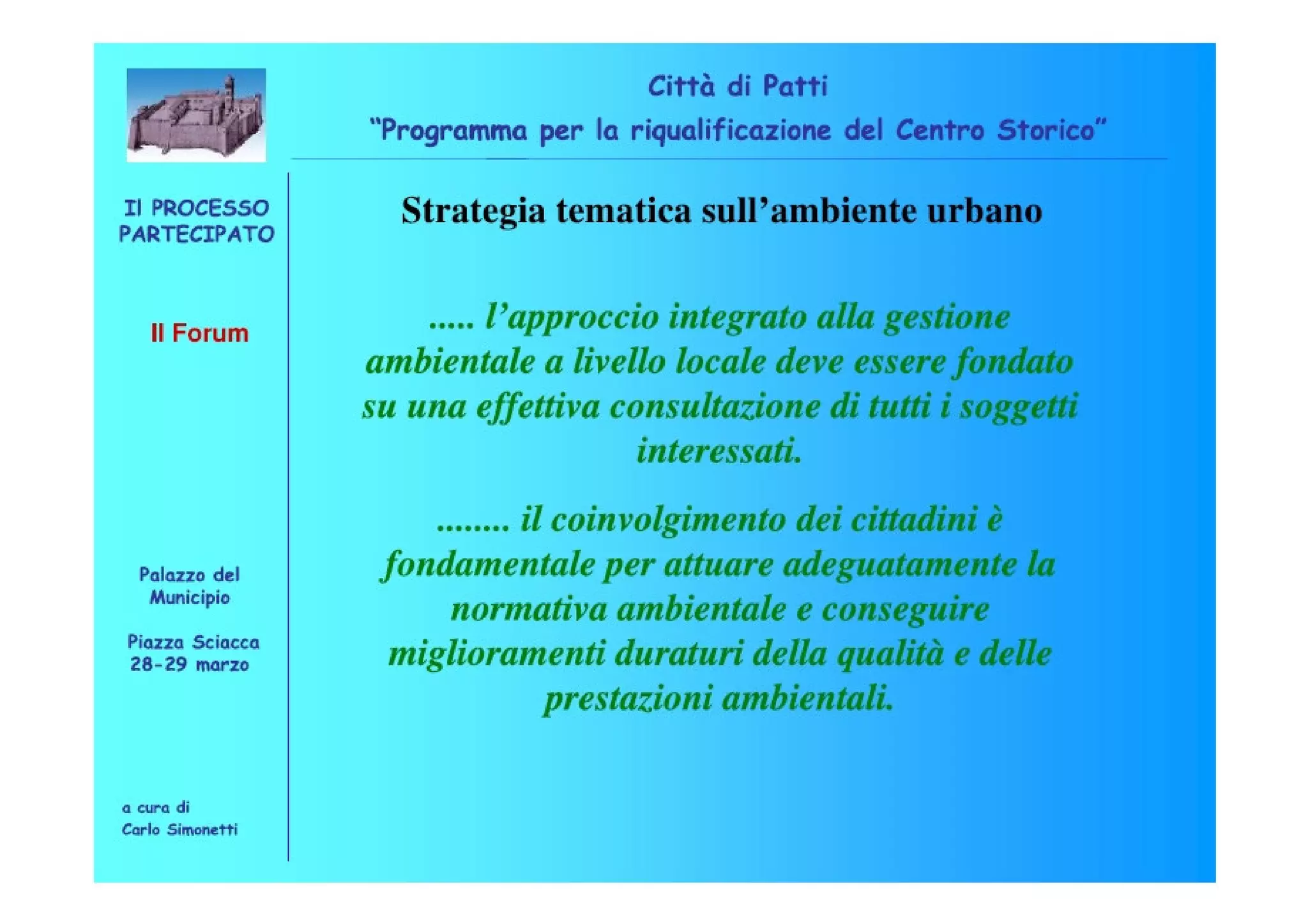 Riqualificazione Centro Storico di Patti