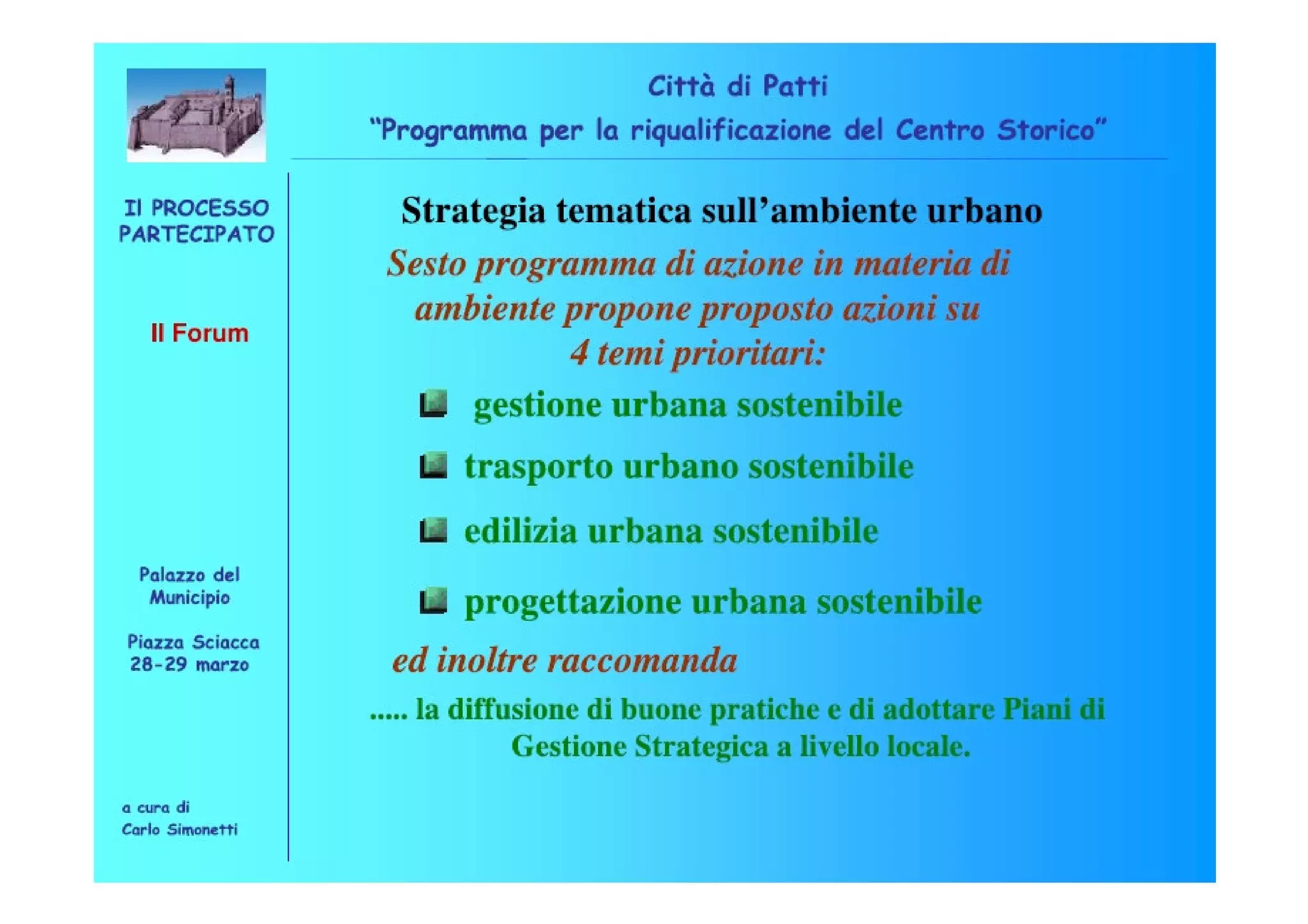 Riqualificazione Centro Storico di Patti