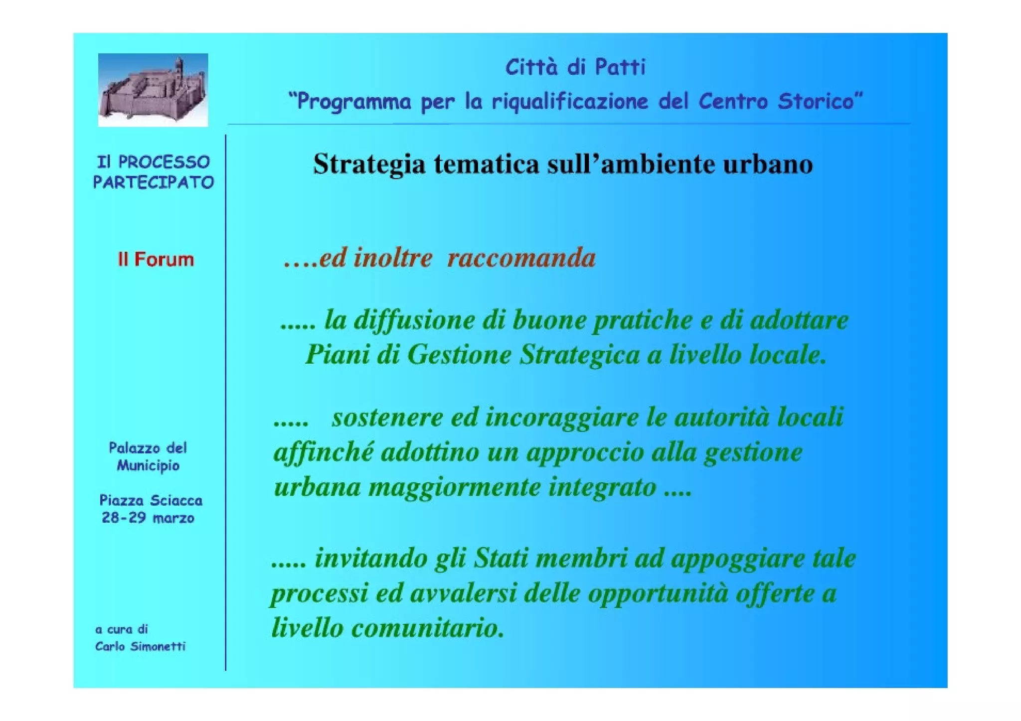 Riqualificazione Centro Storico di Patti