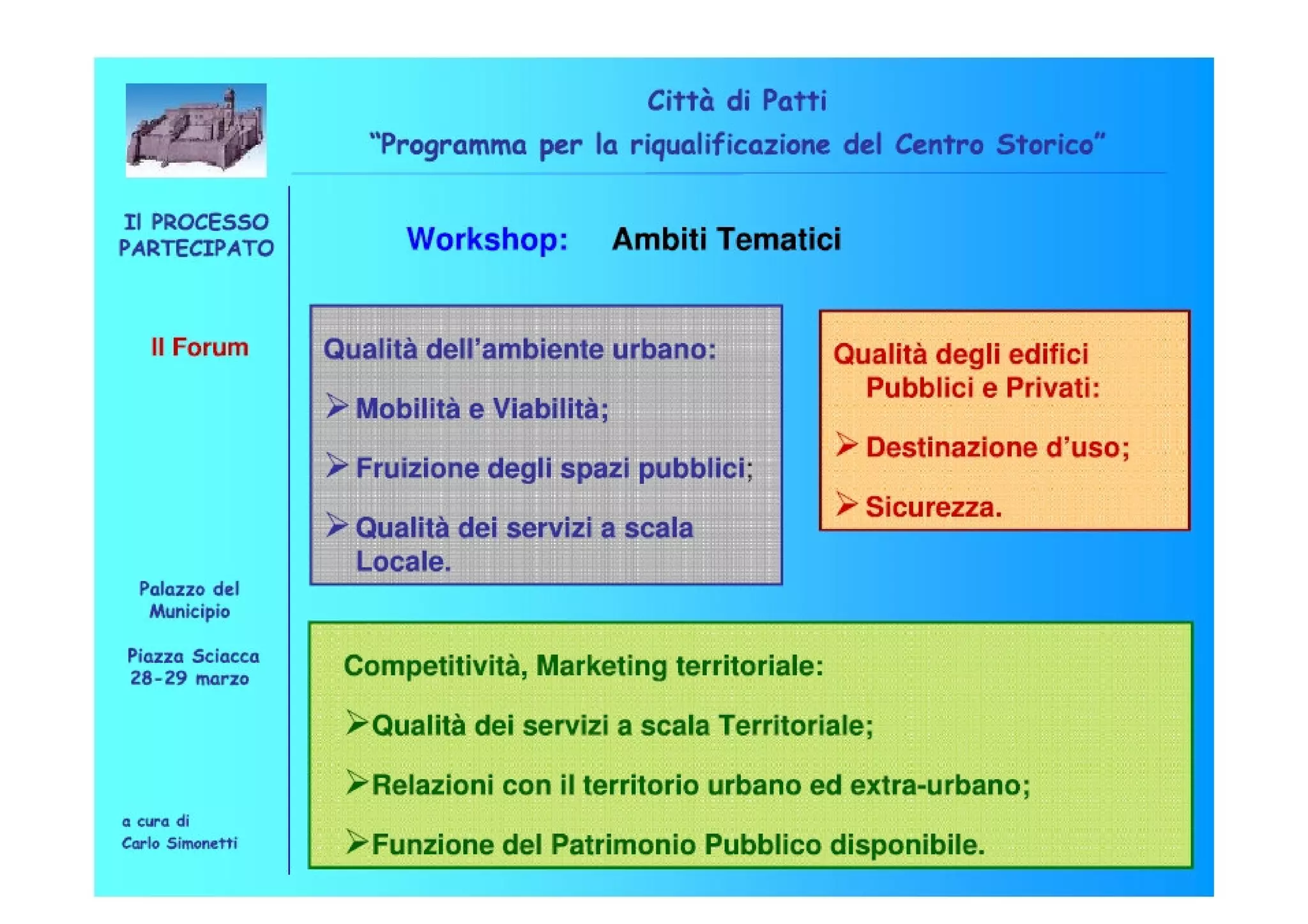 Riqualificazione Centro Storico di Patti