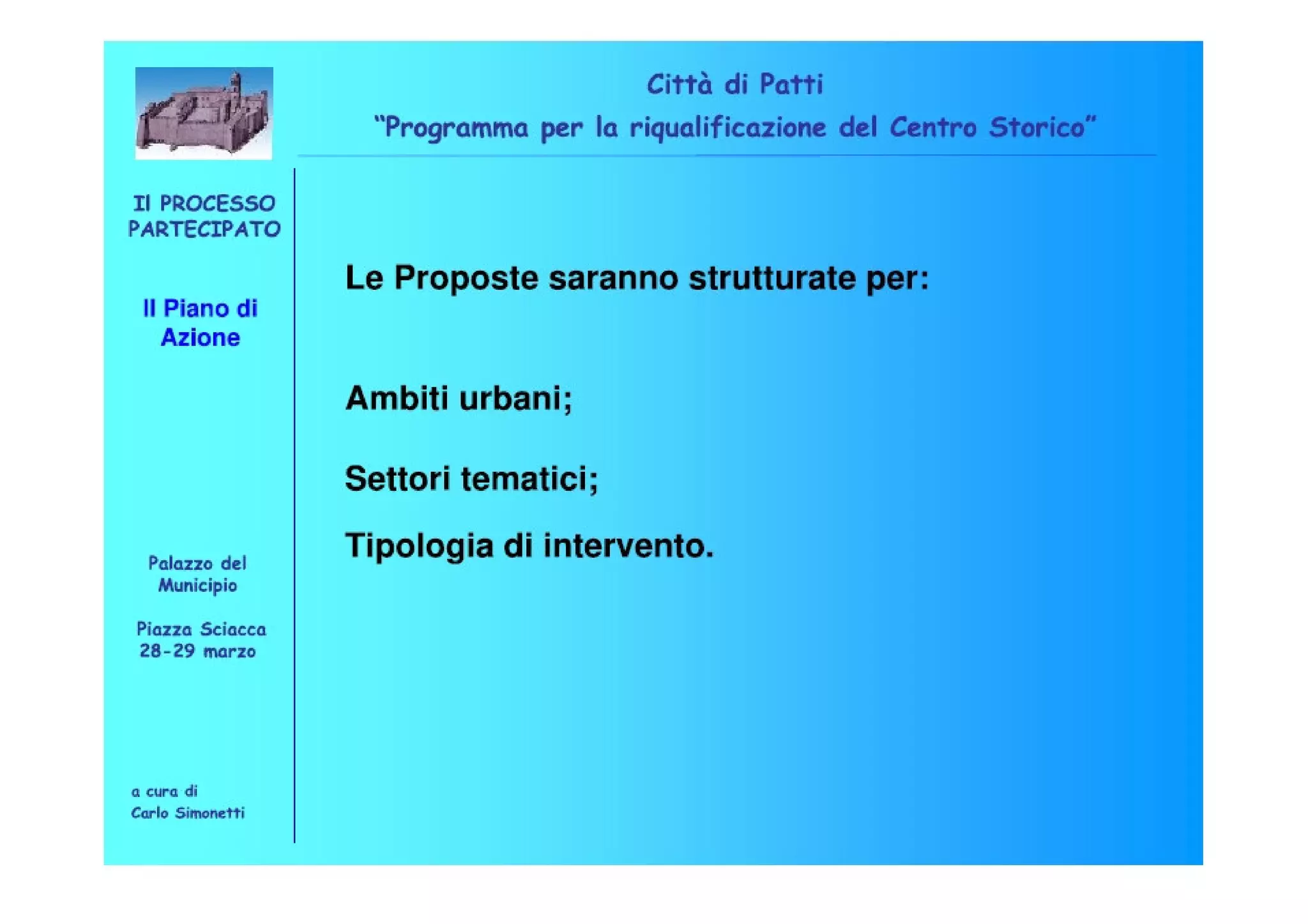 Riqualificazione Centro Storico di Patti