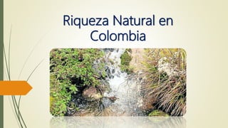 Riqueza Natural en
Colombia
 