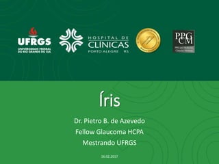 Íris
Dr. Pietro B. de Azevedo
Fellow Glaucoma HCPA
Mestrando UFRGS
16.02.2017
 