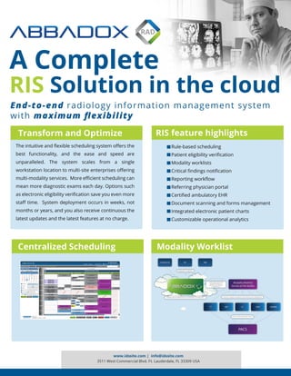 A Complete RIS Solution in the Cloud