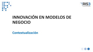 INNOVACIÓN EN MODELOS DE
NEGOCIO
Contextualización
 