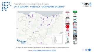 Fuente: https://www.orkestra.deusto.es/eu/
Programa formativo Innovación en modelos de negocio
¿Y EN EUSKADI? NUESTROS “CAMPEONES OCULTOS”
 