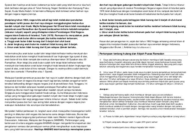 Risalah dakwah 029 sejarah penentuan ramadan dan syawal di malaysia