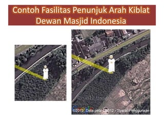 Contoh Fasilitas Penunjuk Arah Kiblat
Dewan Masjid Indonesia
 