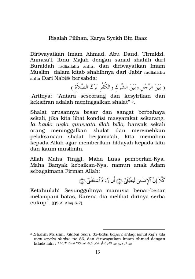 Download Terjemah Kitab Aqidah Islamiyah Lengkap | Gratis