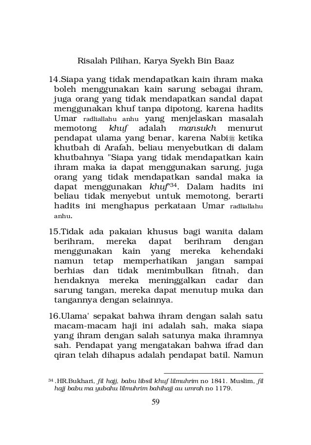 Risalah Pilihan Seputar Aqidah, Shalat, Zakat, Puasa, Haji 