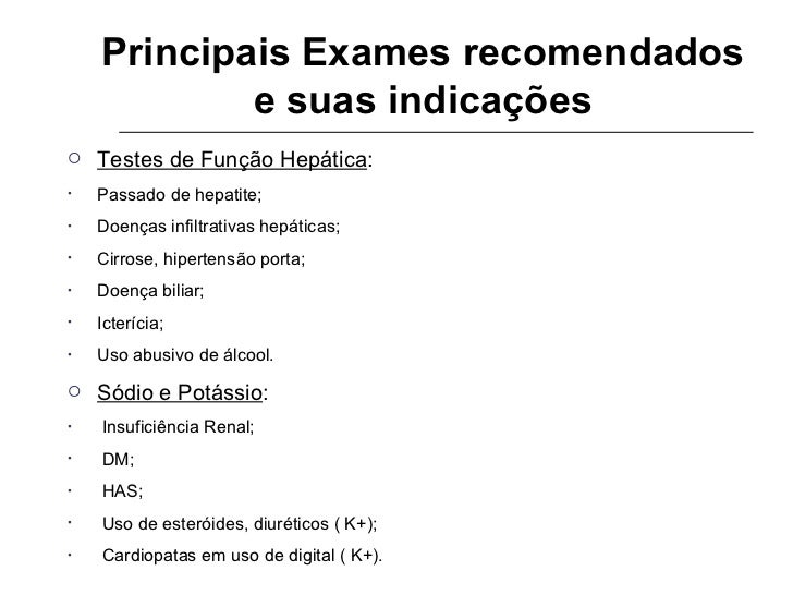 Exames funcao hepatica