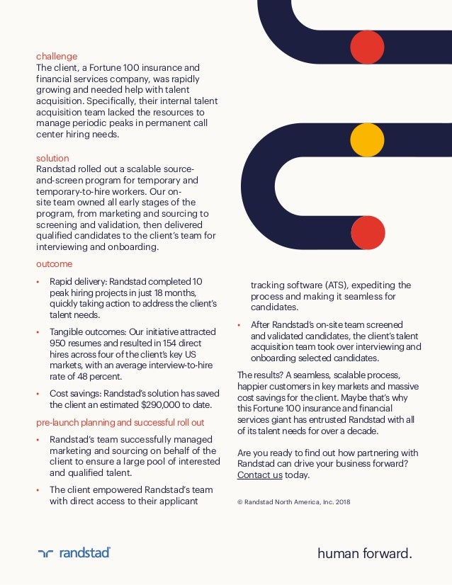 randstad inhouse services call center case study