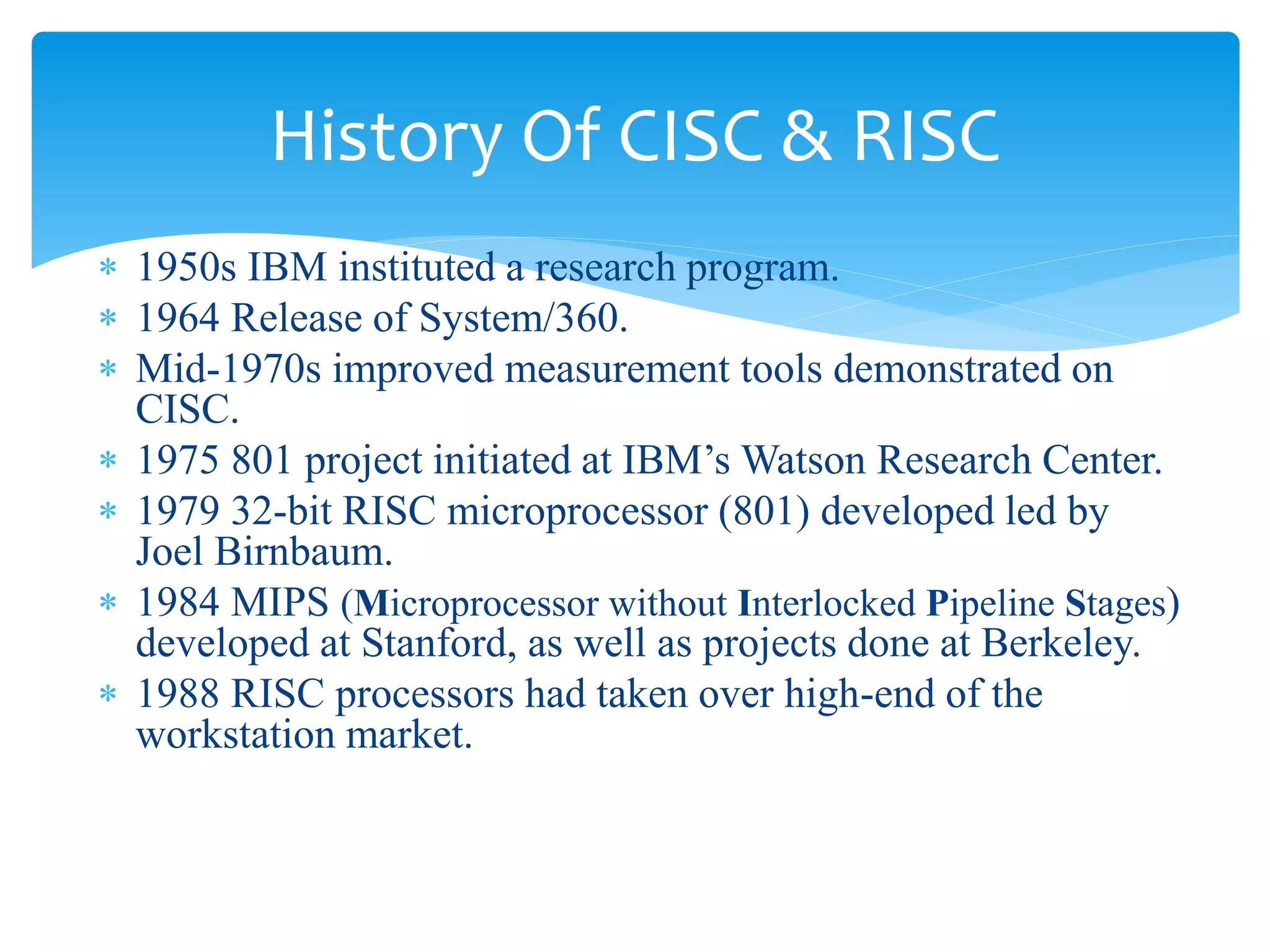 CISC & RISC Architecture | PPTX